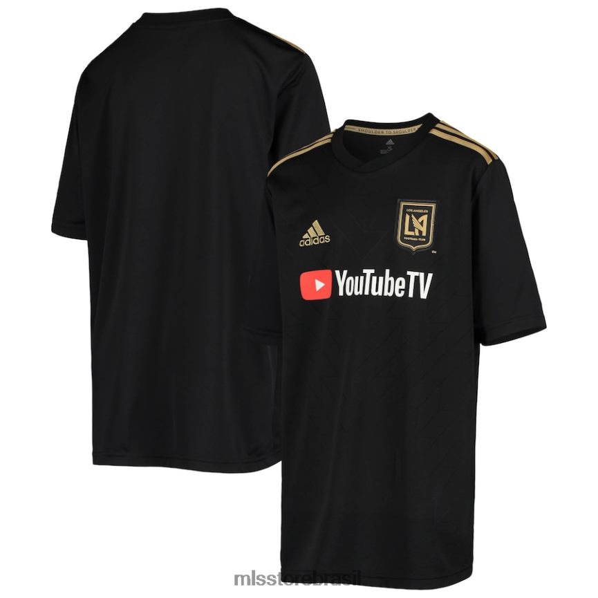 camisa br MLS Jerseys crianças camisa adidas lafc home preta 2V2RND588