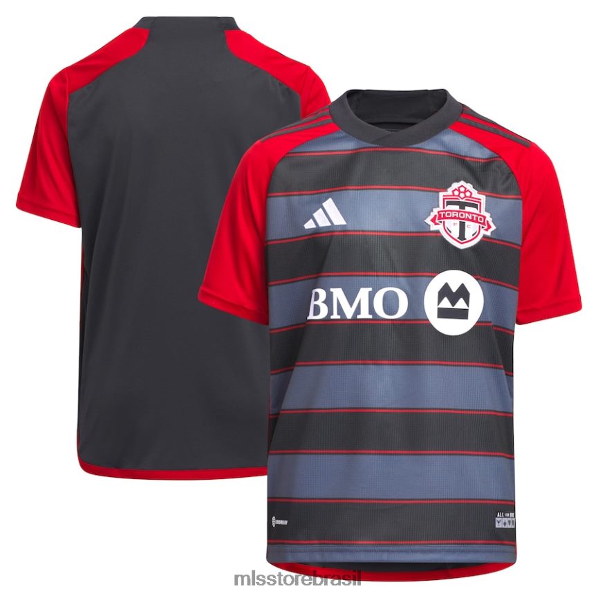 camisa br MLS Jerseys crianças toronto fc adidas cinza 2023 club kit replica jersey 2V2RND290