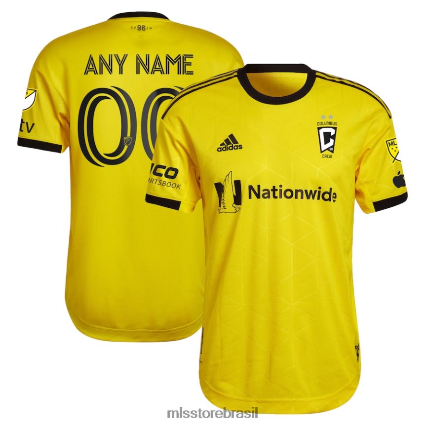 camisa br MLS Jerseys homens columbus tripulação adidas gold 2023 gold standard kit authentic custom jersey 2V2RND288