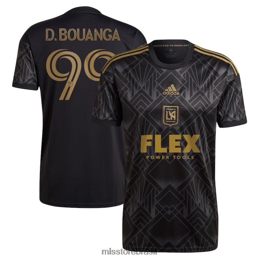 camisa br MLS Jerseys homens Lafc Denis Bouanga adidas Black 2023 Five Year Anniversary Kit Réplica Jersey 2V2RND299