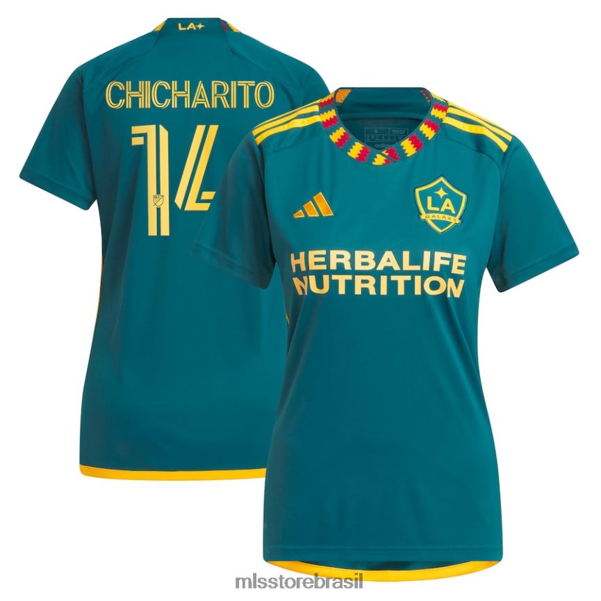 camisa br MLS Jerseys mulheres la galaxy chicharito adidas green 2023 la kit replica player jersey 2V2RND592